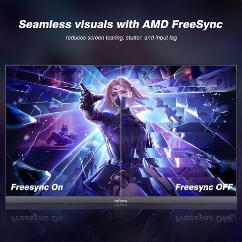 شاشة الألعاب 23.8 بوصة FHD 1080p شاشة الكمبيوتر 200 هرتز IPS 1Ms ، FreeSync ، شاشة الكمبيوتر الرفيعة فائقة ، متوافقة مع VESA ، قابلة للتعديل ، تقنية الرعاية العيون ، HDMI/DP (أسود) in Kuwait