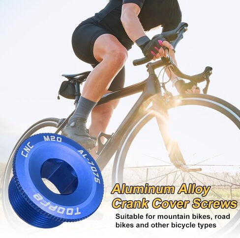HARFINGTON Bike Crank Cover Screw M19 Aluminum Alloy Bicycle Crank Fixing Bolt Crankset Arm Chainwheel Screws for Mountain Bike, Colorful in Saudi Arabia