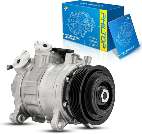 PHILTOP 58149 AC Compressor with Clutch Fit for E-150/E-250/E-350 Econoline, E-350 Super Duty, E-450 Econoline Super Duty, Expedition, Navigator, Air Conditioning Compressor in Saudi Arabia