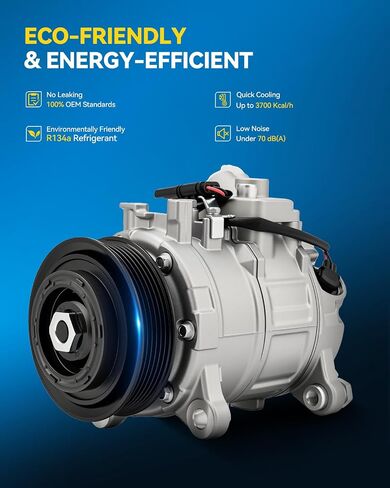 PHILTOP 58149 AC Compressor with Clutch Fit for E-150/E-250/E-350 Econoline, E-350 Super Duty, E-450 Econoline Super Duty, Expedition, Navigator, Air Conditioning Compressor in Saudi Arabia
