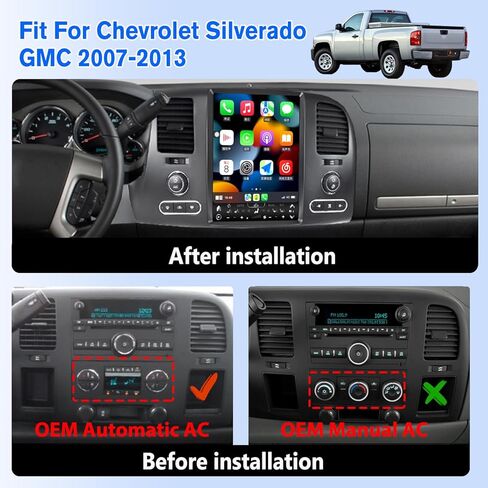 12.1 بوصة راديو سيارة لشيفروليه سيلفرادو GMC 2007-2013 سيار الاستيعاب الاستعماري بديل DVD Player Unit Pureddren in Kuwait