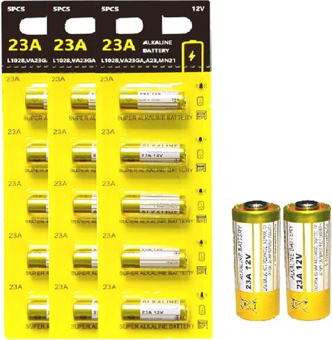 23A 12V بطارية للتحكم عن بُعد وأرنين الباب ، بطاريات قلوية 12 أ 12 فولت ， 23A 12 فولت A23 بطارية- بطاريات 12 فولت طويلة 5 فولت 5 حزمة in Kuwait