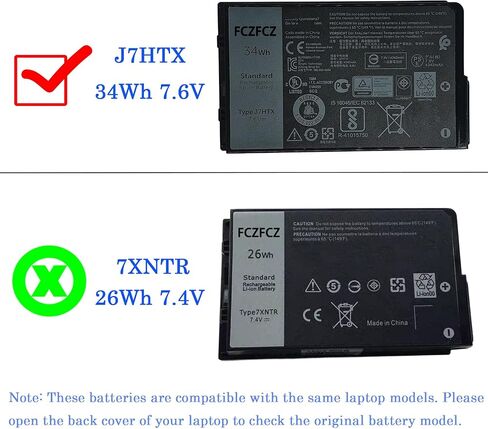 H5H20 Battery Replacement for Dell XPS 15 7590 9550 9560 9570 Precision 5510 5520 5530 5540 Inspiron 15 7500 7501 7590 7591 Vostro 7500 7590 Series 6GPTY 62MJV M7R96 5D91C 56Wh 11.4V 3-Cells in Saudi Arabia