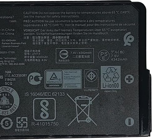 H5H20 Battery Replacement for Dell XPS 15 7590 9550 9560 9570 Precision 5510 5520 5530 5540 Inspiron 15 7500 7501 7590 7591 Vostro 7500 7590 Series 6GPTY 62MJV M7R96 5D91C 56Wh 11.4V 3-Cells in Saudi Arabia