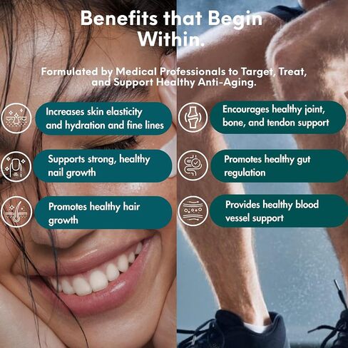 ENSANTE Premium Marine Collagen Peptides Powder Unflavored, Clinically Backed Type I II III IV Collagen, Wild Deep Sea Collagen with Organic Camu Camu Vitamin C for Hair Skin Nail Joint, Lab Tested in Saudi Arabia