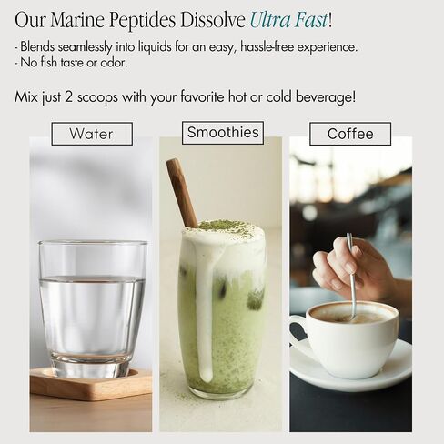 ENSANTE Premium Marine Collagen Peptides Powder Unflavored, Clinically Backed Type I II III IV Collagen, Wild Deep Sea Collagen with Organic Camu Camu Vitamin C for Hair Skin Nail Joint, Lab Tested in Saudi Arabia
