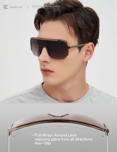 BIRCEN Polarized Sunglasses for Men UV-Protection: Acetate Retro Trendy Fashion Womens Shades for Driving Fishing Golf in Kuwait