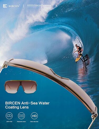 BIRCEN Polarized Sunglasses for Men UV-Protection: Acetate Retro Trendy Fashion Womens Shades for Driving Fishing Golf in Kuwait