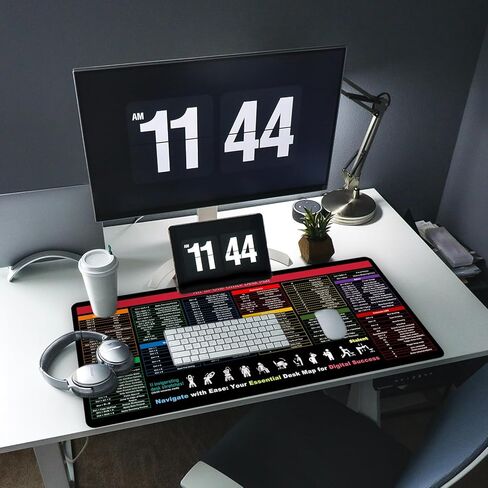 Computer Office Shortcuts Mousepad, Excel/Word/PPT Shortcut Cheat Sheet Mat, Desk Mat for Decor, Non-Slip Keyboard Mat, Employee Appreciation Gifts (Office, 11.8"x9.8" x0 .12" Small) in Kuwait