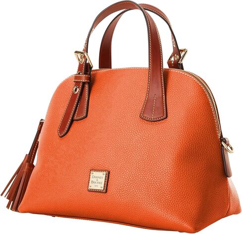 Dooney & Bourke Leather Satchel Bags for Women, Pebble Grain Aubrey Small Satchel Handbag with Crossbody Strap in Saudi Arabia