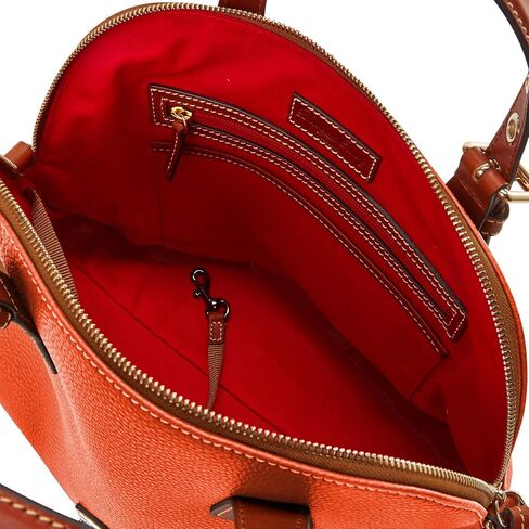 Dooney & Bourke Leather Satchel Bags for Women, Pebble Grain Aubrey Small Satchel Handbag with Crossbody Strap in Saudi Arabia