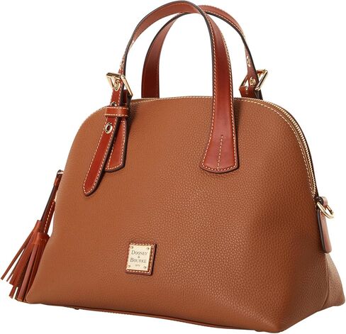 Dooney & Bourke Leather Satchel Bags for Women, Pebble Grain Aubrey Small Satchel Handbag with Crossbody Strap in Saudi Arabia