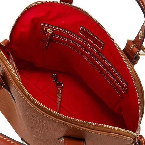 Dooney & Bourke Leather Satchel Bags for Women, Pebble Grain Aubrey Small Satchel Handbag with Crossbody Strap in Saudi Arabia