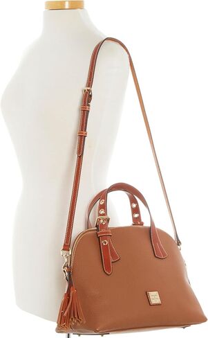 Dooney & Bourke Leather Satchel Bags for Women, Pebble Grain Aubrey Small Satchel Handbag with Crossbody Strap in Saudi Arabia