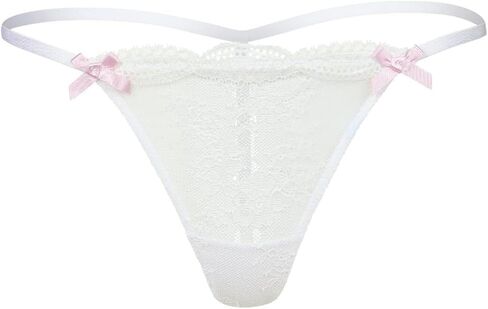 Adore Me Anabella G-String Thong Panties - XS-4X Regular & Plus-Size Thongs For Women, Lace Underwear For Women With Bows in Kuwait