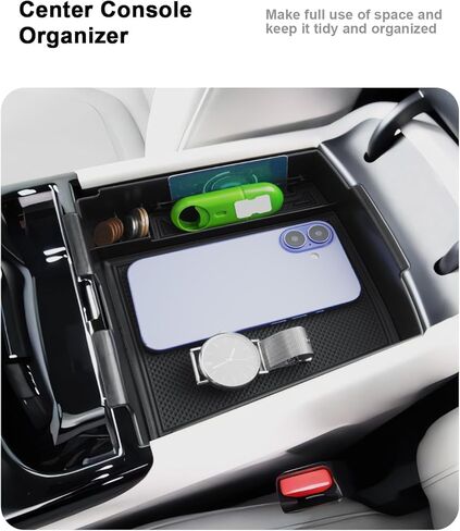 2025 Tucson Center Console Organizer - For 2025 Hyundai Tucson(Limited)/Tucson Hybrid(Blue/SEL Convenience/N Line/Limited) Center Console Storage Box - ONLY Fit 2025 Tucson With Electronic Shift in Kuwait