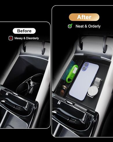 2025 Tucson Center Console Organizer - For 2025 Hyundai Tucson(Limited)/Tucson Hybrid(Blue/SEL Convenience/N Line/Limited) Center Console Storage Box - ONLY Fit 2025 Tucson With Electronic Shift in Kuwait