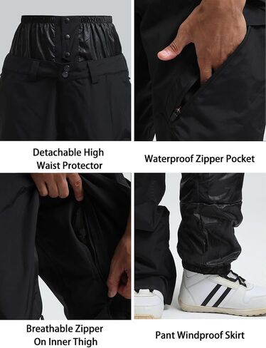 GSOU SNOW Mens Ski Pants Women Snowboard Pant Waterproof Windproof Warm Insulated Outdoor Snow Winter Sports in Saudi Arabia
