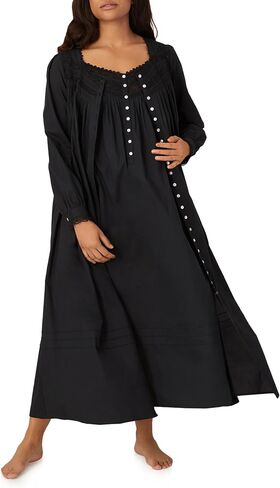 Eileen West Queen Anne's Lace Robe for Women – Heirloom Lightweight 100% Cotton Women’s Nightgown or Button Front Robe - White, Medium in Saudi Arabia