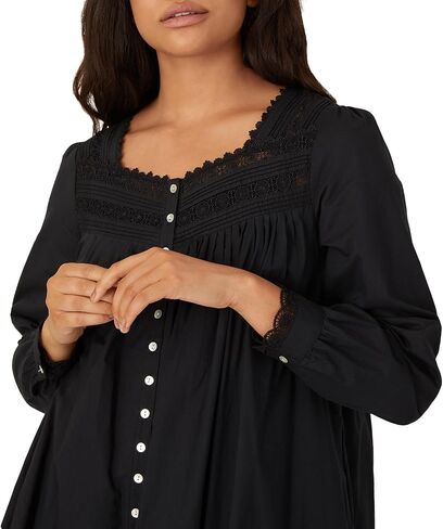 Eileen West Queen Anne's Lace Robe for Women – Heirloom Lightweight 100% Cotton Women’s Nightgown or Button Front Robe - White, Medium in Saudi Arabia