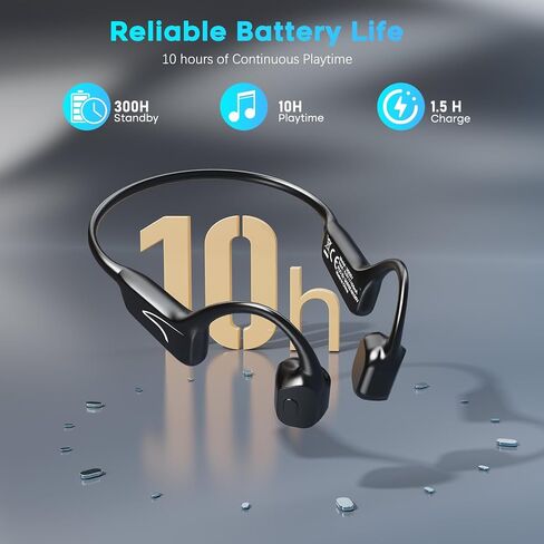 سماعات الأذن المفتوحة مع Mairdi مع MIC ، سماعة رأس Bluetooth 5.3 مع ميكروفون إلغاء ضوضاء الذكاء الاصطناع in Kuwait