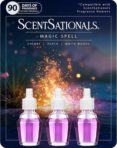 Scentsationals عطر زيت سد زيت في معطر الهواء 3 عبوات - تعويذة سحرية - متوافقة مع نشرات الرائحة والانصهار ، العطور المنزلية طويلة الأمد ، 0.8 أوقية لكل منهما in Saudi Arabia