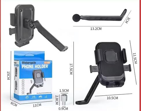 Cell Phone Stand Flexible Mobile Clip Mount Quickly Lock Bike Phone Holder Bicycle Motorcycle in Saudi Arabia