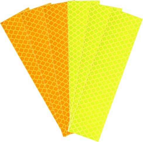 HARFINGTON 6 Rolls Reflective Tape 1.18" x 4.72" High Visibility Reflective Adhesive Stickers Outdoor Waterproof for Trailer Trucks Bike Car Motorcycle Helmet Mailbox, Blue Red in Saudi Arabia