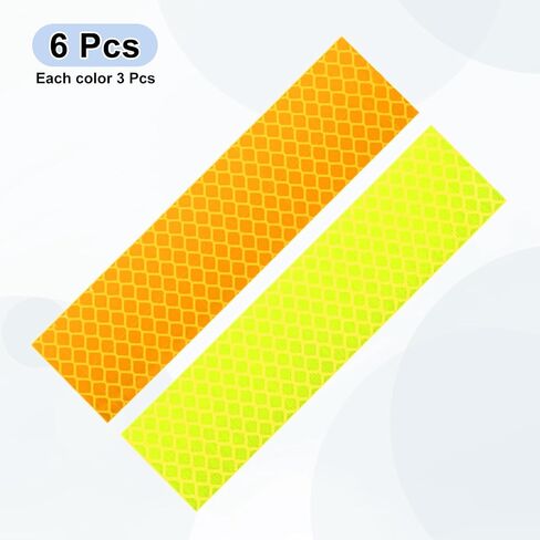 HARFINGTON 6 Rolls Reflective Tape 1.18" x 4.72" High Visibility Reflective Adhesive Stickers Outdoor Waterproof for Trailer Trucks Bike Car Motorcycle Helmet Mailbox, Blue Red in Saudi Arabia