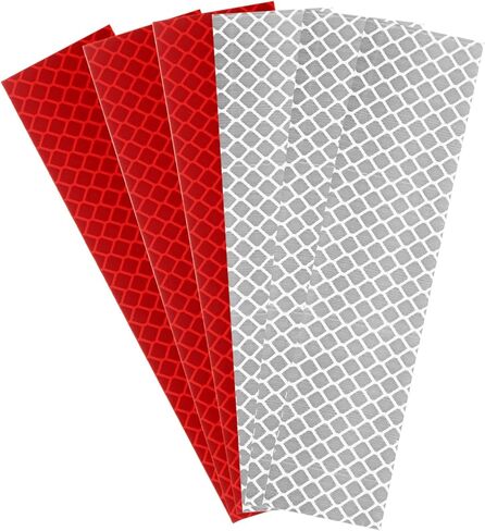 HARFINGTON 6 Rolls Reflective Tape 1.18" x 4.72" High Visibility Reflective Adhesive Stickers Outdoor Waterproof for Trailer Trucks Bike Car Motorcycle Helmet Mailbox, Blue Red in Saudi Arabia
