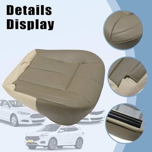 Secosautoparts السائق الأمامي السائق السفلي بديل مقعد جلدي تان متوافق مع جيب جراند شيروكي 1999 2000 2001 2002 2003 2004 in Saudi Arabia