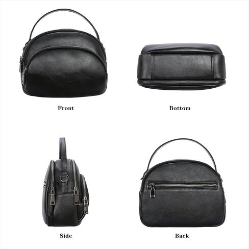 Heshe أصلية من الجلد كروسة أكياس الجلود المحافظ للنساء عتيقة الكتف الصغيرة مع جيوب متعددة in Kuwait