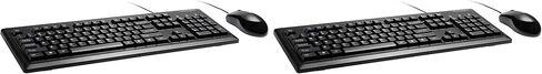 Kensington Mouse-in-A-Box ولوحة المفاتيح مجموعة سطح المكتب USB السلكية (K72436 صباحًا) ، أسود (حزمة 2) in Kuwait