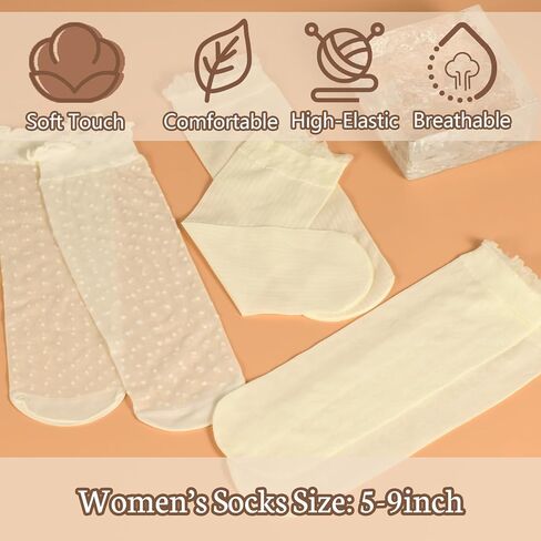 3 Pairs Womens Lace Ankle White Ruffle Frilly Dress Sexy Mesh Lace Trim Lolita Sock Lacy Ruffled Bootie Socks in Kuwait