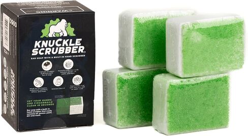 Bar Soap With Built-In Hand Scrubber - Heavy Duty Hand Cleaner for Auto Mechanics & Industrial Work - Easy Cleans Grease, Oil, Paint & More - All Natural With Aloe Vera - 6 Pack in Saudi Arabia