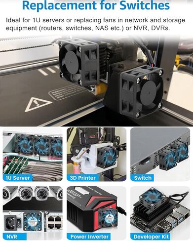 GDSTIME PWM 4-Pin 80mm x 15mm Slim Case Fans – 12V Silent PC Computer Fan, High Performance Cooling for Mini-ITX Cases, GPU Cooler, CPU Radiator, 2-Pack in Kuwait