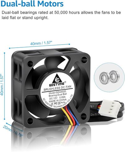 GDSTIME PWM 4-Pin 80mm x 15mm Slim Case Fans – 12V Silent PC Computer Fan, High Performance Cooling for Mini-ITX Cases, GPU Cooler, CPU Radiator, 2-Pack in Kuwait