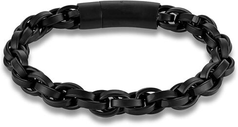 Men's Stainless Steel Bracelet Vintage Titanium Steel Link Bracelets Jewelry for Him in Kuwait