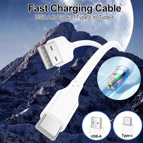 4 حزمة شحن كبل شحن 60W 3.1 قدم (2 حزمة USB إلى كابل USB C و 2 حزمة USB C إلى كابل USB C) النوع C 60W شحن الشحن السريع لجهاز iPhone و iPad و AirPods و MacBook و Samsung و Moto والمزيد (أسود) in Kuwait