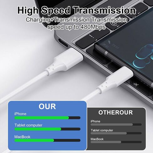 4 حزمة شحن كبل شحن 60W 3.1 قدم (2 حزمة USB إلى كابل USB C و 2 حزمة USB C إلى كابل USB C) النوع C 60W شحن الشحن السريع لجهاز iPhone و iPad و AirPods و MacBook و Samsung و Moto والمزيد (أسود) in Kuwait