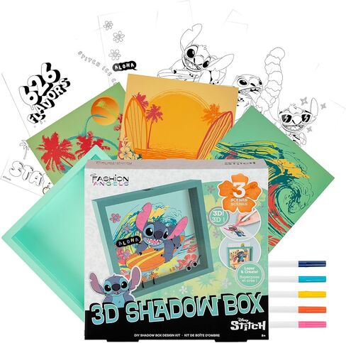 Fashion Angels Make a Scene! DIY 3D Shadow Box Kit, Create & Customize 3 Unique Designs with Acrylic Paint Markers, Fun DIY Room Decor Craft Activity for Kids Ages 8+ in Saudi Arabia
