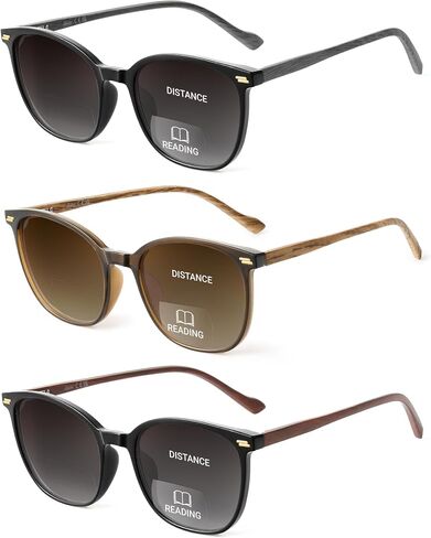 Ladeesse 3 Pack قراءة النظارات الشمسية للنساء والرجال ، نظارات قراء Sun UV400 in Kuwait