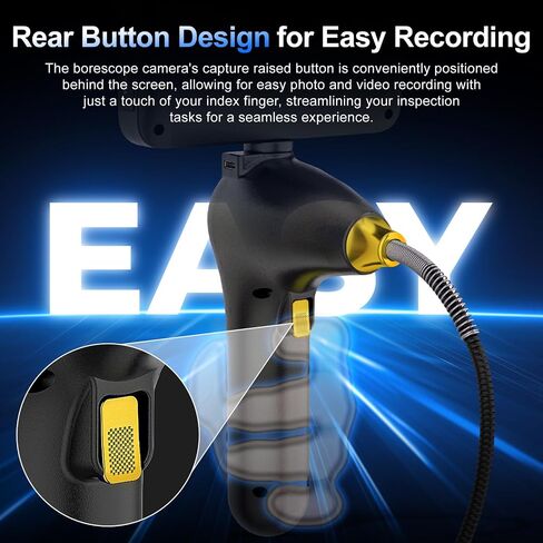 360 درجة مفصلية كاميرا Borescope - Jeseral 5 "HD 1080P شاشة الكاميرا مع 6 ضوء ، منظار مع 6.2 مم مسبار IP67 مقاوم للماء ، 3x ZOOM 4 -اتجاه borescope مع كابل مرن in Saudi Arabia