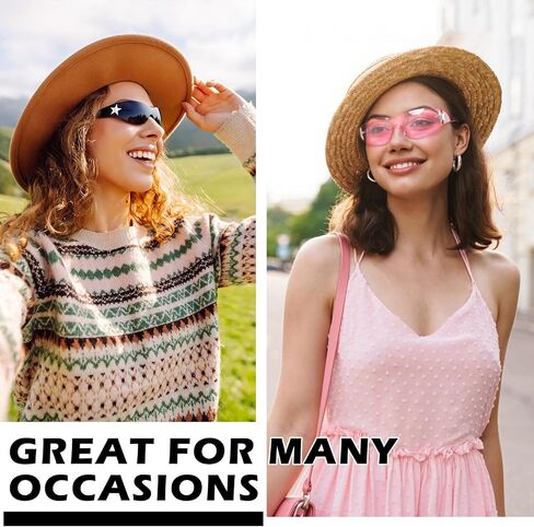 3 Pairs Y2K Sunglasses for Women Men, Trendy Shield Wrap Around Sun Glasses, Rimless Star Sunglasses, Oversized Fashion Frameless Sun Glasses Cycling Driving Shopping Outdoor Pink, Silver, Black in Saudi Arabia