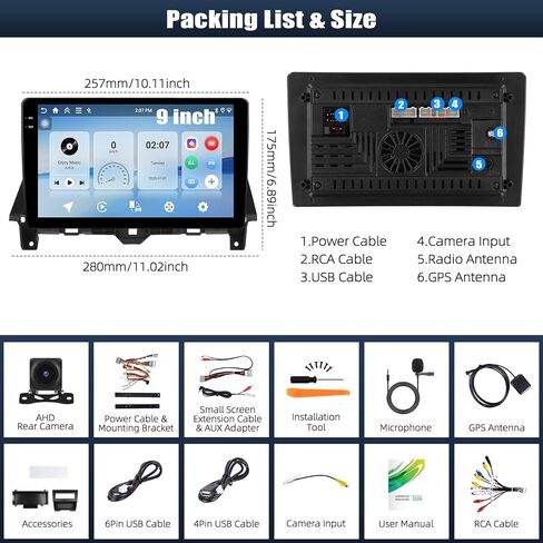 Unitopsci 2g+32g Android 13 Car Radio for Honda Accord 8th 2008-2013 Wireless Carplay Android Auto ، 10.1 inch 1080p bluetooth car stereo ، gps/wifi/fm/rds/26 UI ، AHD camera/swc/mic in Kuwait