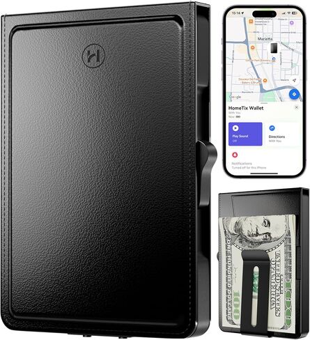 Mens Wallet with Smart Tracker, Minimalist Pop up AirTag Wallets Works with Find My, 7 Cards Capacity with ID Window, Money Clip, GPS Wallet Finder, RFID, Gift for Him (Black Carbon Fiber) in Saudi Arabia