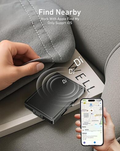 Mens Wallet with Smart Tracker, Minimalist Pop up AirTag Wallets Works with Find My, 7 Cards Capacity with ID Window, Money Clip, GPS Wallet Finder, RFID, Gift for Him (Black Carbon Fiber) in Saudi Arabia