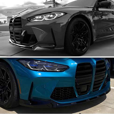 سبويلر الشفة الأمامية متوافق مع الشفة الأمامية BMW M3 G80 G81 2020-2024، الشفة الأمامية M4 G82 G83، نوع MP من ألياف الكربون الغمس المائي in Kuwait