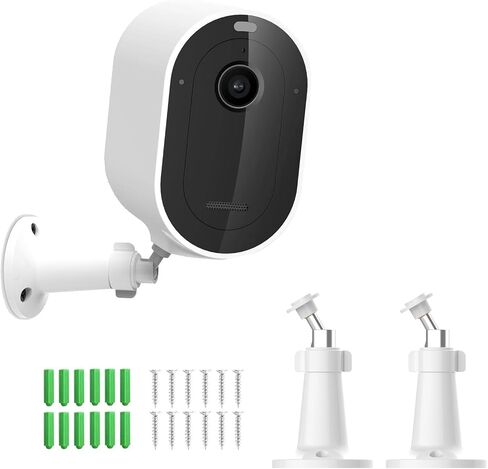 Honecumi Arlocam Mount متوافق مع Arlo Essential/XL Gen 2/Arlo Pro/2/3/4/Arlo Pro 5S/Ultra/Ultra 2 Cameras ، 360 ° جدار وقابل للتعديل في الهواء الطلق. in Kuwait