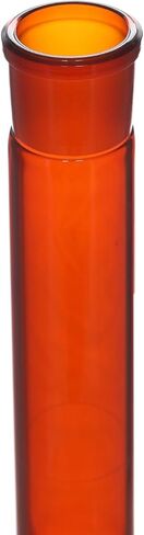 Eisco Amber Volumetric Flask, 100mL - Class A - Borosilicate Glass, Polyethylene Stopper, 14/23 Socket - QR Code Marking for Calibration Certificate in Saudi Arabia